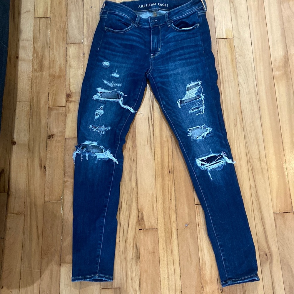 Destressed American Eagle Jeans